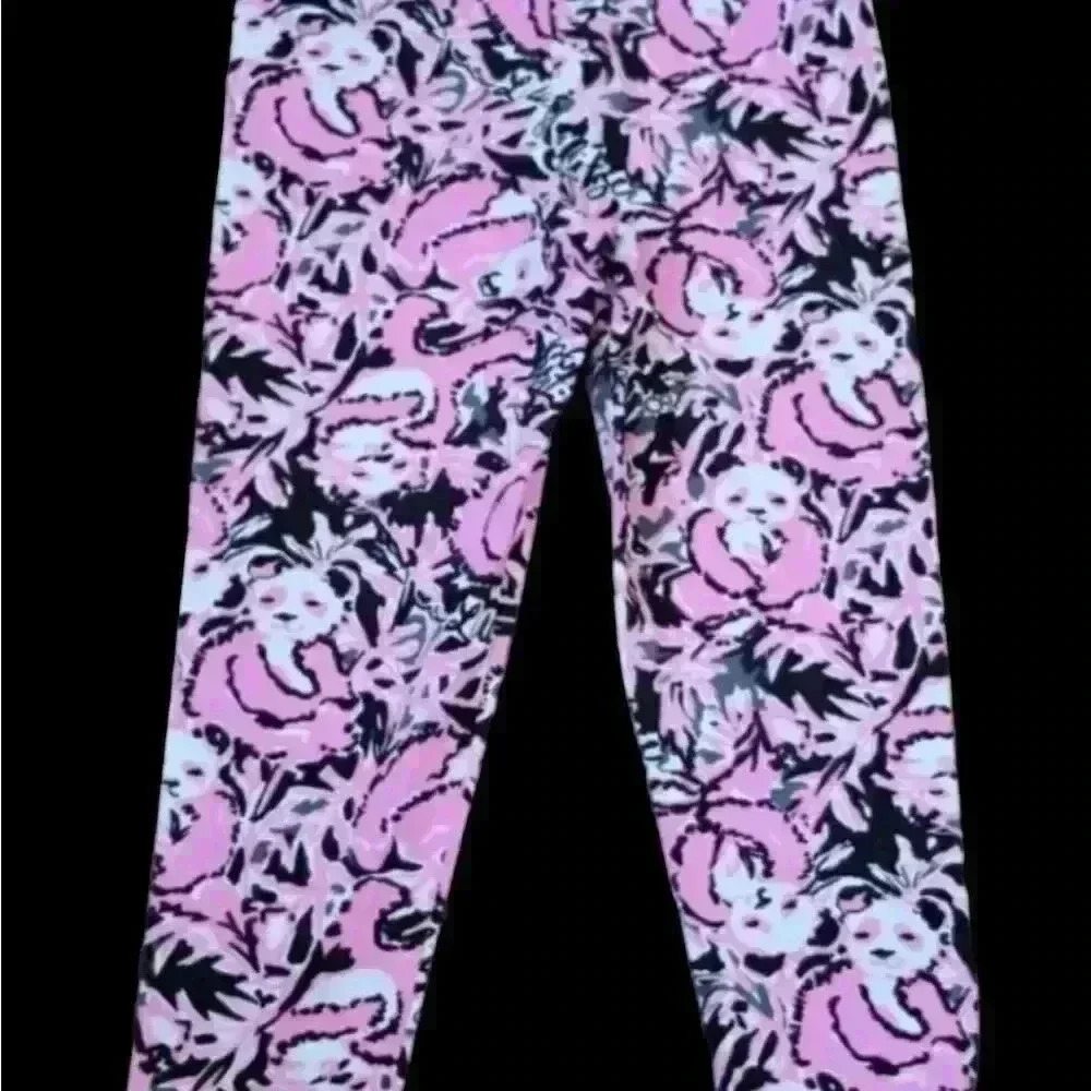 NWT Lilly Pulitzer Hangin with my Boo Luxletic Leggings Size Large Girls - Picture 9 of 13